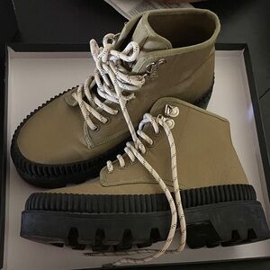 Stylish Tan Combat Boots